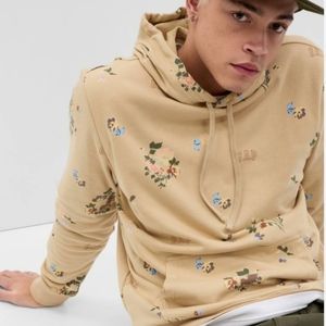 Mens gap floral hoodie large